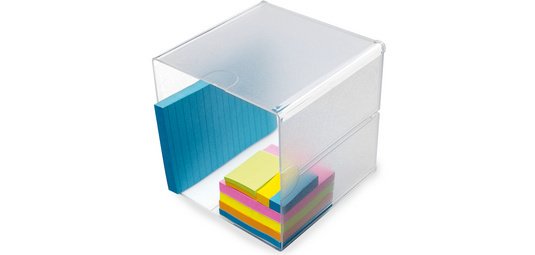 Boîte de rangement Cube, 1 casier, cristal