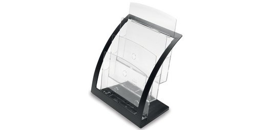 Porte-brochures Contemporary, A4, noir