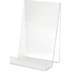 Chevalet pour documents A4 à poser. En PMMA. vertical. Dim. L19 x H29 x P18 cm