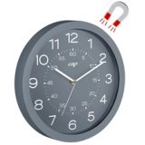 CEP Muurklok mineraal, quartz horloge, magnetisch, grijs