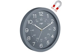 CEP Horloge murale mineral, montre quartz, magnétique, gris