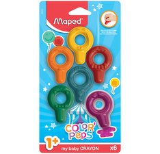 my baby Craie de coloriage COLOR'PEPS, blister de 6