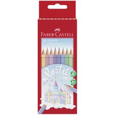 FABER-CASTELL Crayons de couleur COLOUR PASTELL, étui de 10