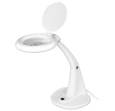 Vergrootglaslamp met ledlicht en 2 lenzen wit
