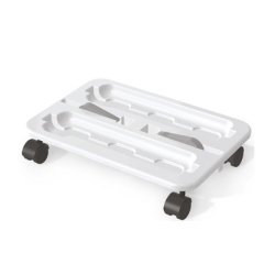 Plateau de transport à roulettes Stack 'N' Go,blanc