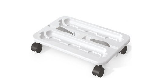 White Stack 'N' Go rolling transport tray