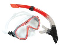 Set masque/tuba Junior 'Fiji', 2 pièces, rouge