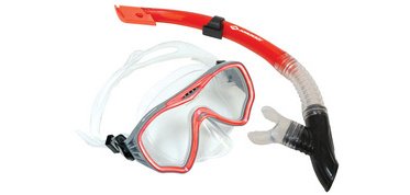 Set masque/tuba Junior 'Fiji', 2 pièces, rouge
