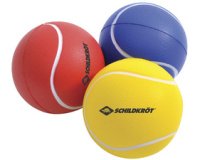 Balle souple, 70 mm, set de 3, couleurs assorties