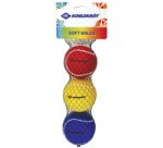 Balle souple, 70 mm, set de 3, couleurs assorties