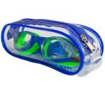 Lunettes de natation Junior 'Capri', bleu/vert