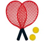 Set de beach tennis, noir/rouge