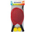 Set de beach tennis, noir/rouge