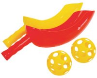 Spel van gooien en vangen 'Scoop Ball', geel