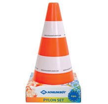 Cônes de signalisation, set de 4, orange / blanc