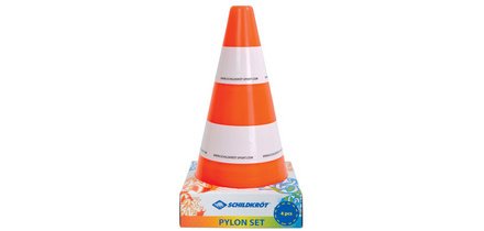 Cônes de signalisation, set de 4, orange / blanc