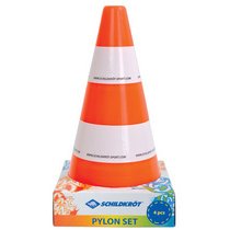 Cônes de signalisation, set de 4, orange / blanc