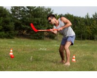 Set de fun hockey, 4 pièces, rouge / jaune