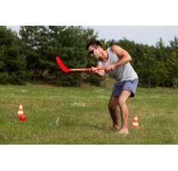 Set de fun hockey, 4 pièces, rouge / jaune