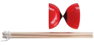 Diabolo, en polyéthylène, rouge
