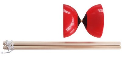 Diabolo, en polyéthylène, rouge