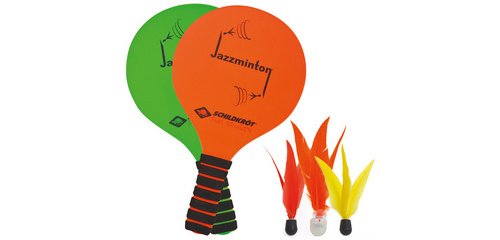 Set de jazzminton, orange / grün