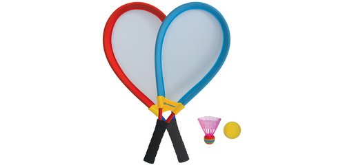 Set de raquettes géantes, bleu / rouge