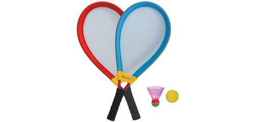 Set de raquettes géantes, bleu / rouge