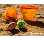 Seau de plage, pliable, orange