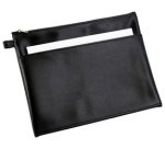 Sac de banque avec poche frontale, noir