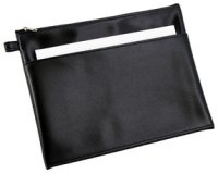 Sac de banque avec poche frontale, noir