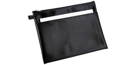 Sac de banque avec poche frontale, noir