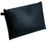 Sac de banque, similicuir, noir