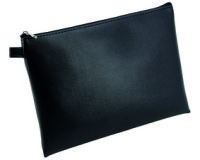 Sac de banque, similicuir, noir