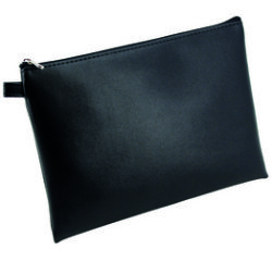 Sac de banque, similicuir, noir