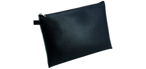 Sac de banque, similicuir, noir