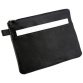 Sac de banque avec poche avant, cuir, noir