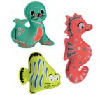 Petits animaux de plongée en néoprène, set de 3