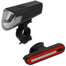 Led verlichtingsset voor fiets, oplaadbaar, 80 lux