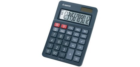 AS-120 II desktop calculator, solar/battery