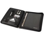 Porte-documents, A4, similicuir, noir