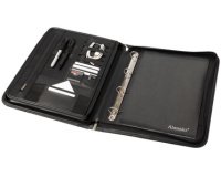 Porte-documents, A4, similicuir, noir