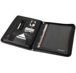 Porte-documents, A4, similicuir, noir