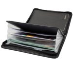 Porte-documents, A4, similicuir, noir