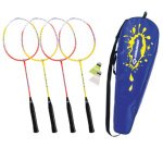 Set de badminton 4 joueurs, rouge / jaune