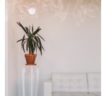 Détecteur de fumée, pile zinc-carbone 9V incl,blanc