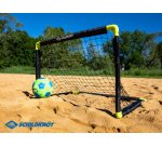 But de football pliable, noir