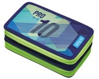 Etui scolaire triple 'Green Goal', 31 pièces