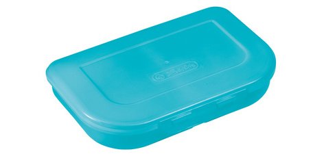 Boîte à goûter, en plastique, turquoise