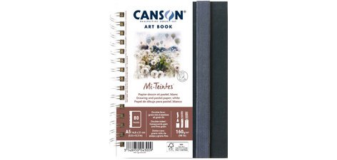 Carnet de croquis ART BOOK Mi-Teintes, A5, blanc
